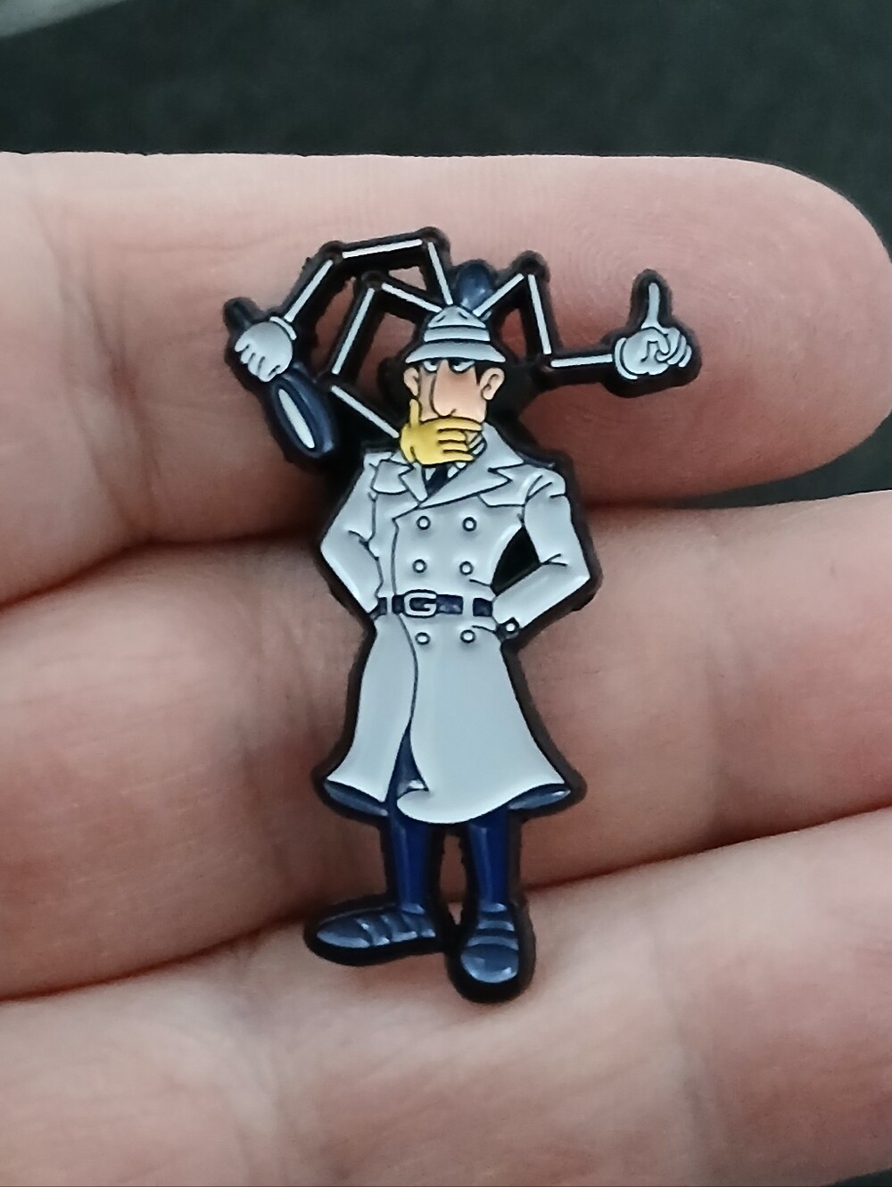 Inspector Gadget Enamel Pin Full‑Body Character Badge Retro Cartoon Collectible